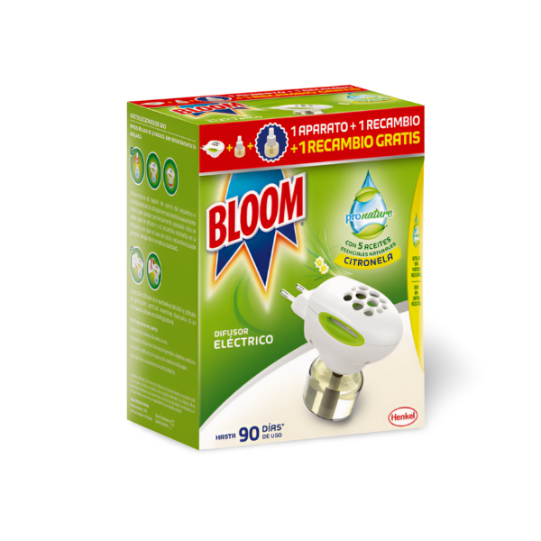 Bloom insecticida Pronature  1 difusor eléctrico +  2 recambios Citronela