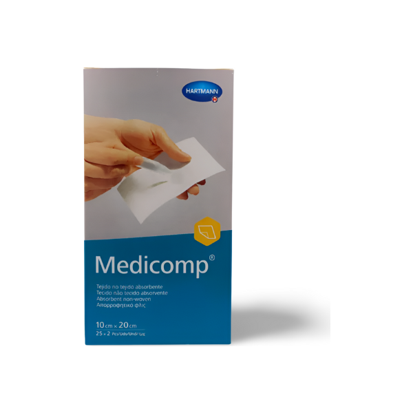 Medicomp Gasa Esteril No Tejido 10x20 cm 50 Unidades Hartmann
